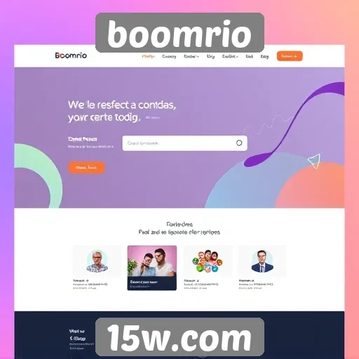 Análise da interface do usuário do site Boomrio